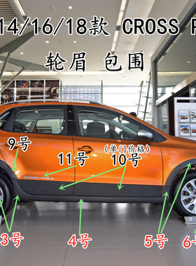 大众polo车门护板前后包围轮眉