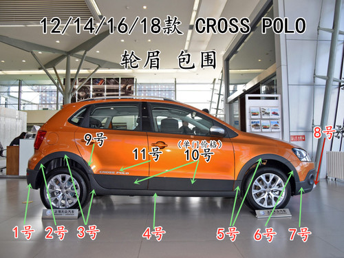 大众polo车门护板前后包围轮眉