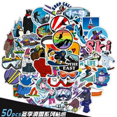 50张冬季 滑雪系列涂鸦贴纸行李箱电瓶车手账笔记本电脑防水diy贴