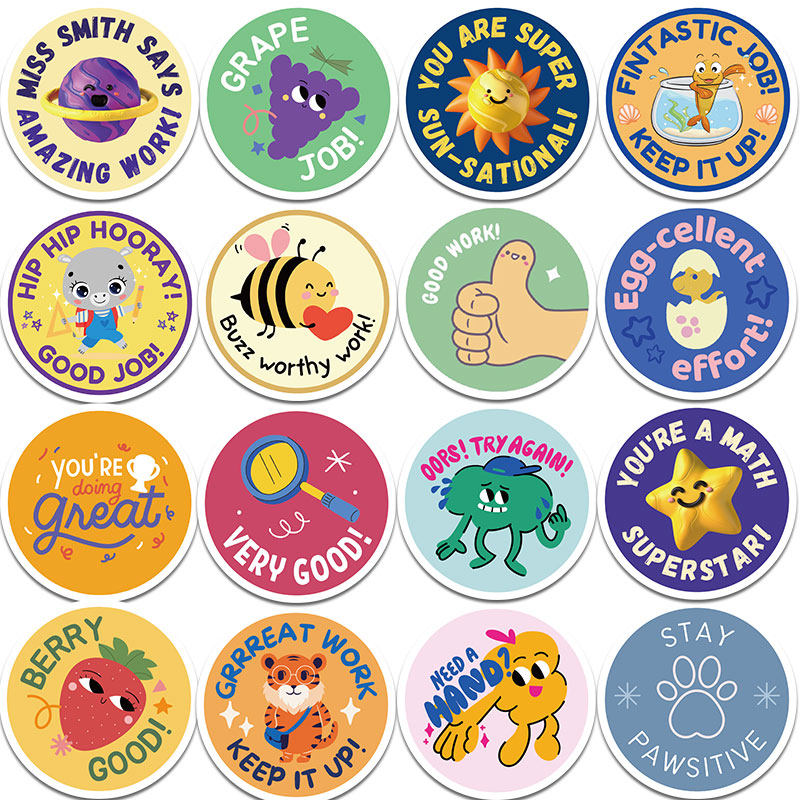 50张小朋友奖励贴纸圆形