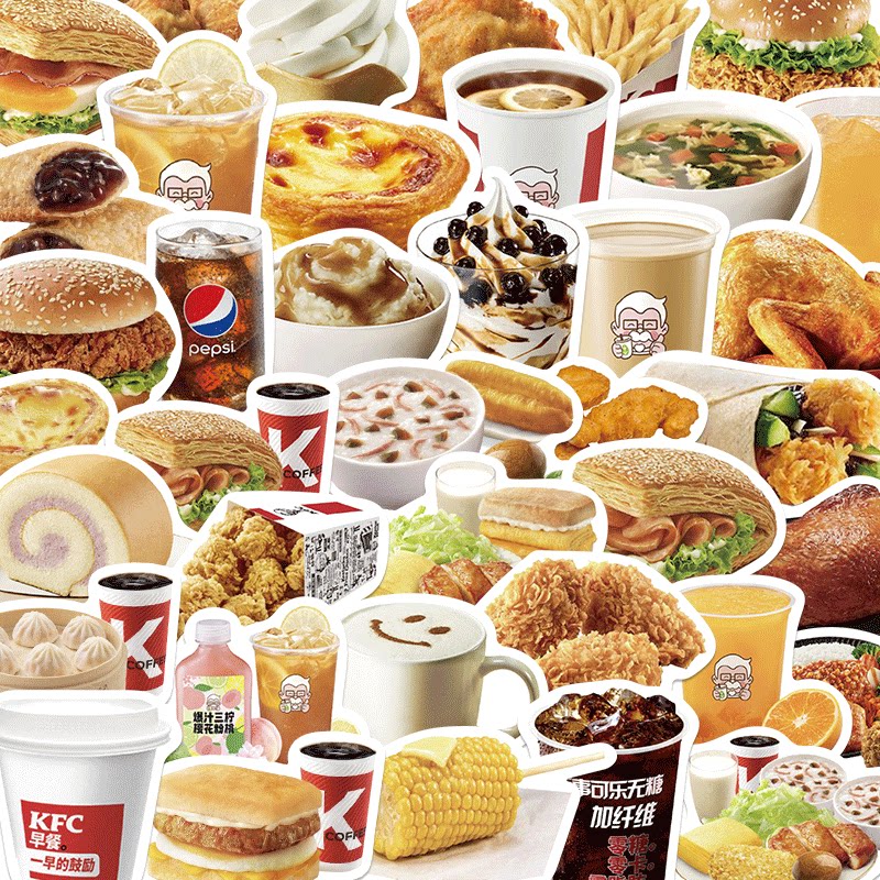64张KFC肯德基食物贴纸