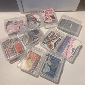 透明简约卡扣卡片文具整理收纳盒便携贴画分装 ins风爆款 盒 收纳盒