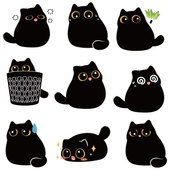 40张煤球贴纸可爱卡通ipad行李箱贴画防水笔记本电脑手机壳 原创