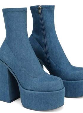 女高跟靴弹力靴women high heel boots short boots big size 42