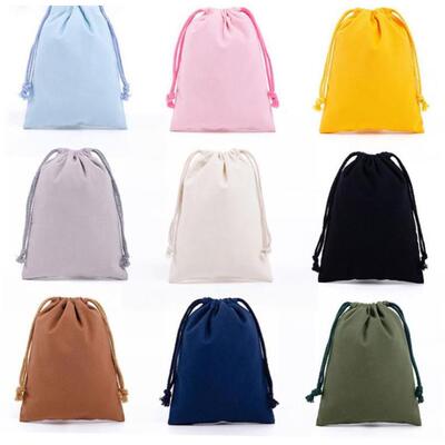 Reusable Cotton Drawstring Bags Fabric Storage Bag for Sund1