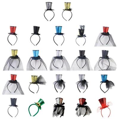 Kids Vintage Fascinator Top Hat Exquisite Glitter for Tea Pa
