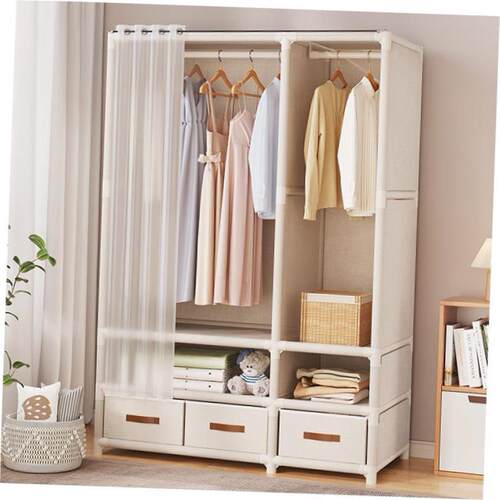 Simple wardrobe clothes closet storage cabinet 简易柜无纺布