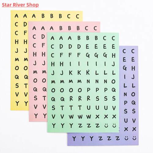 Black And White Girl Heart English Letter Sticker Ins Hand