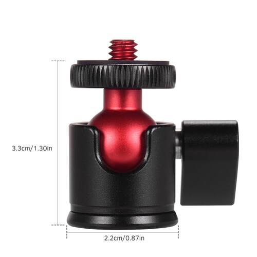 Mini Tripod Ball Head with 1/4in Screw 360 Degree Swi