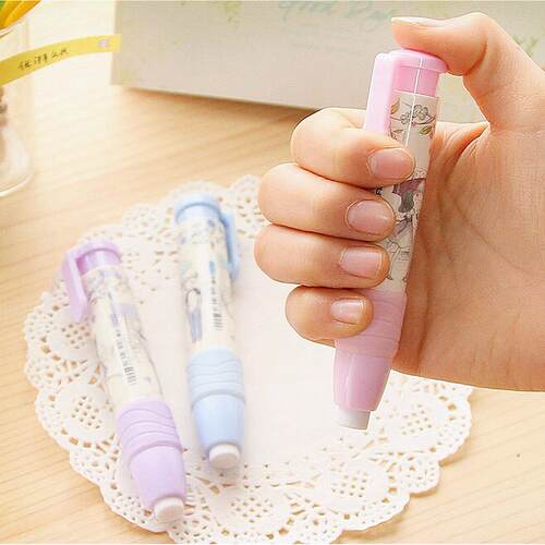 fashion students pen shape eraser cute rubber stationery kid