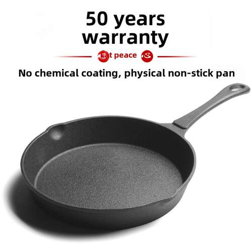 thick uoated cast iron flat frying pan non-stick cast i