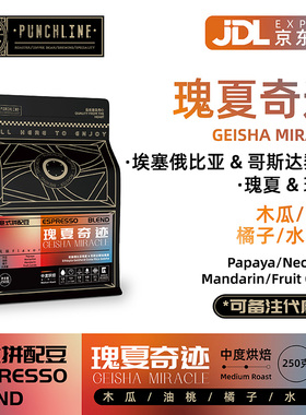 Punchline意式咖啡豆瑰夏奇迹埃塞&哥斯达黎加拼配中烘美式250g