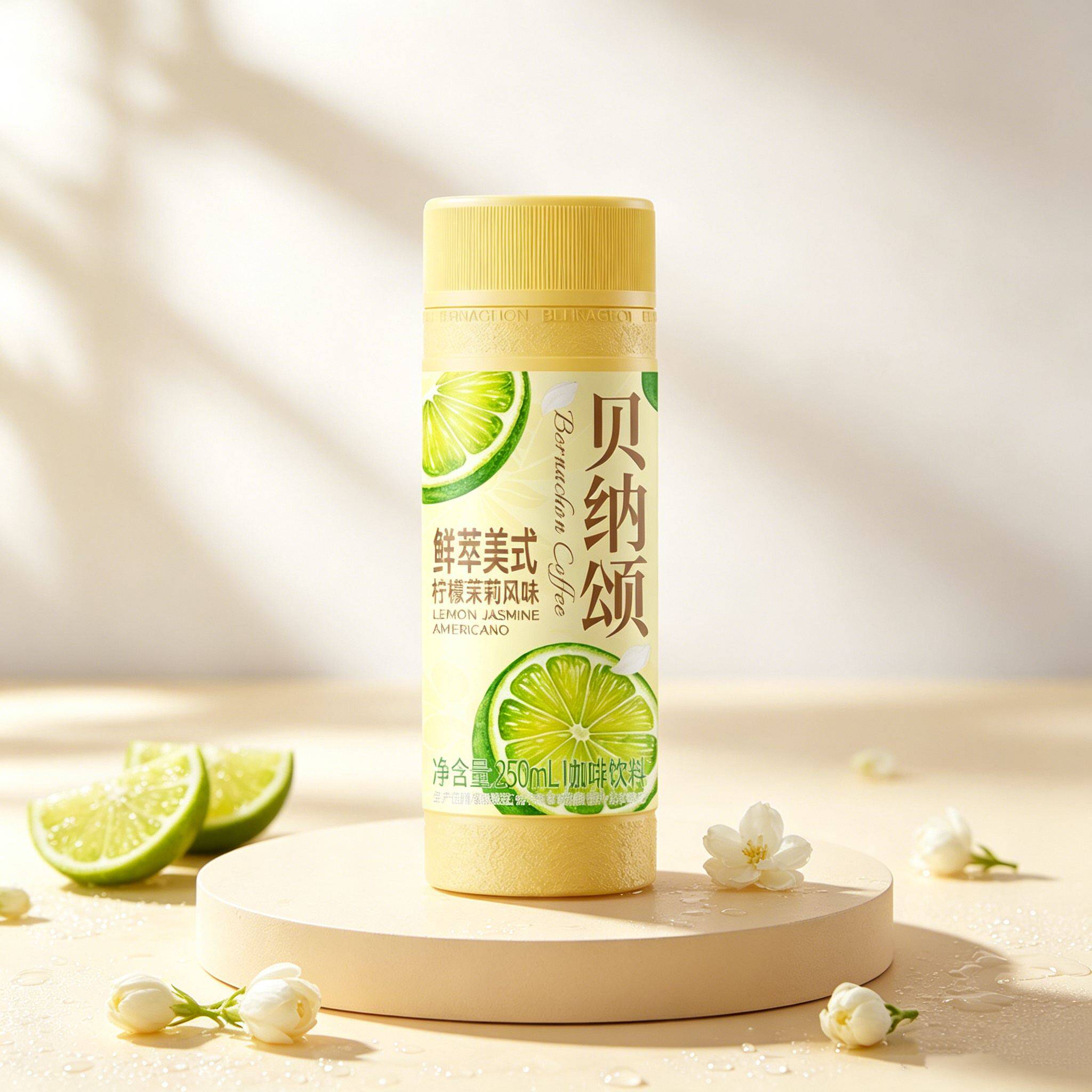 贝纳颂柠檬茉莉低温拿铁咖啡