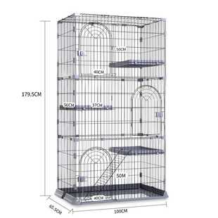 新款 猫笼家用猫厕一体猫屋猫房猫窝超大自由空间别墅两层不占地小