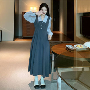 秋装2025新款气质法式复古设计感小众赫本风裙子春秋长裙连衣裙女