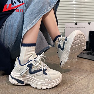 回力老爹鞋女鞋2026年春秋爆款加绒加厚内增高软底鞋百搭休闲款