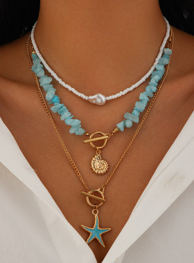 欧美跨境沙滩度假海星巴洛克碎石