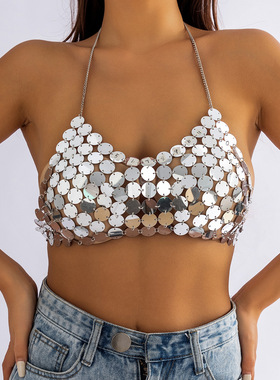 欧美性感夸张沙滩比基尼身体衣饰