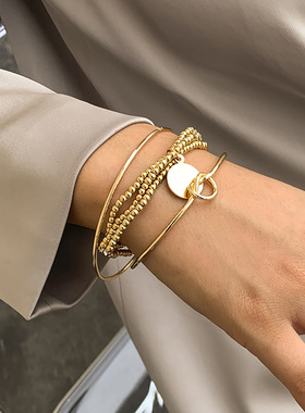 欧美跨境饰品时尚个性金属吊牌圆