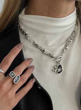 欧美跨境个性不规则CCB串珠OT扣