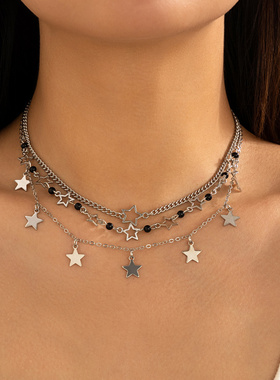 欧美跨境饰品个性时尚星星项链套