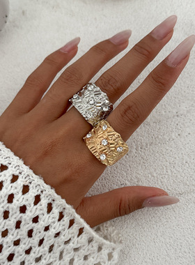 欧美跨境嘻哈ins不规则锤纹褶皱