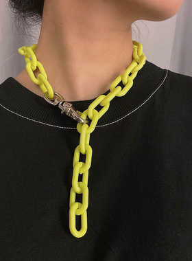 欧美跨境饰品朋克嘻哈亚克力粗链