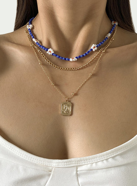 欧美跨境饰品时尚小雏菊花朵米珠