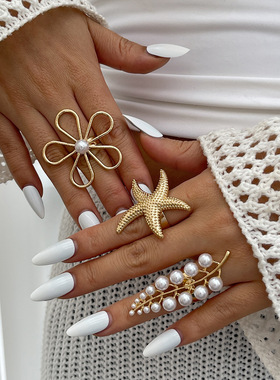 欧美跨境设计感ins风镂空花朵开