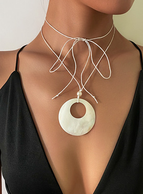 欧美跨境饰品沙滩度假长款水滴贝