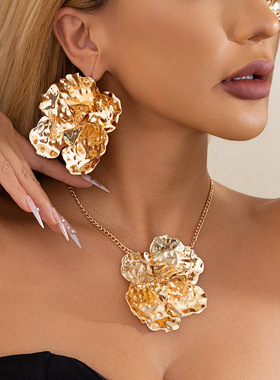 欧美跨境时尚ins风液态金属褶皱