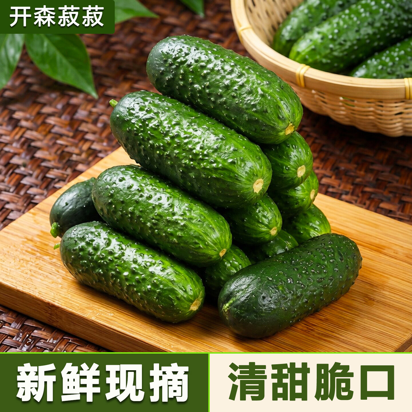 【开森菽菽】玛莎黄瓜脆皮嫩爽口生吃凉拌腌制新鲜水果小黄瓜多汁