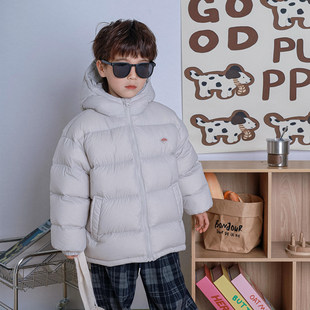 新款三防泡芙儿童鹅绒服加厚男童女童羽绒服短款中大童冬装面包服