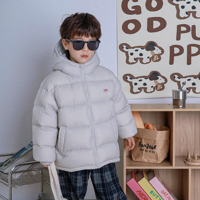 儿童鹅绒服加厚男女童短款面包服