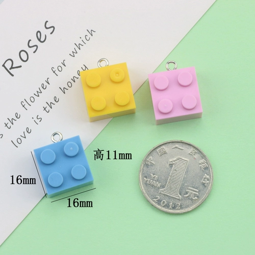 Аксессуар с аксессуарами, ручка ручной работы, акриловый квадратный конструктор, подвеска, серьги, брелок, «сделай сам»