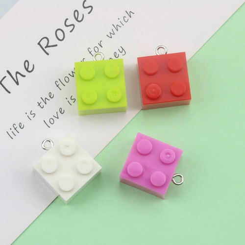 Аксессуар с аксессуарами, ручка ручной работы, акриловый квадратный конструктор, подвеска, серьги, брелок, «сделай сам»