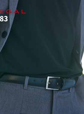 REGAL丽格日本制真皮商务男士扣式腰带3cm法国进口牛皮男皮带TS83