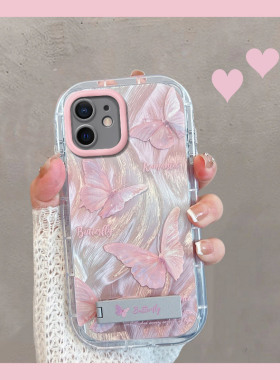 适用于苹果12手机壳i12pro新款女iph12promax小清新iphone十二por蝴蝶ip12p全包防摔pmax高级感pm简约pormax