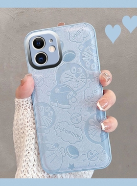 适用于苹果12手机壳蓝色新款iphone12全包镜头防摔i12创意ip男ipone苹里pihone十二可爱女iph卡通ihpnoe