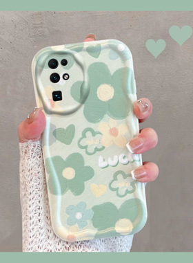 适用于华为荣耀30s手机壳30小清新30pro绿色cdy一an90花朵3o新款女三十por+曲面屏全包防摔三零软壳p30pr0十