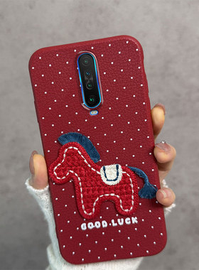 适用于红米k30手机壳k30i新年款m1912g7be马年小米m2001g7ae红色redmik305g极速版5g防摔软壳女k3o薄款波点