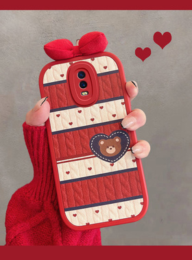 适用于oppor17手机壳0pp0r17oppo可爱opr蝴蝶结opρor全包0ppor防摔oopor女oρpor新款opprr红色opor poopr