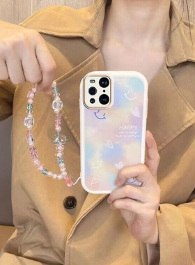 适用于oppofindx3手机壳0pp0find x3pro新款oppo带手链oppox3por手绳opfindx全包防摔oppofandx女finx3曲面屏