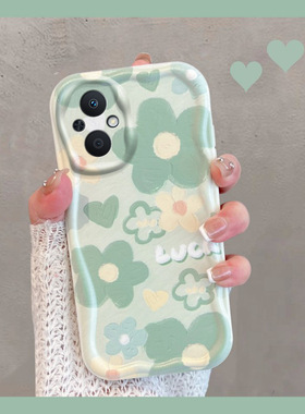 适用于oppoa96手机壳小清新pfum10绿色pha120花朵0pp0a96新款opa965g全包5g防摔0ppoa创意oppa软壳opopa女夏