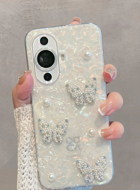 适用于华为nova12活力版手机壳nove11半透明11pro新款女ultra小清新fin一al60蝴蝶foa-al00高级感por防摔navo