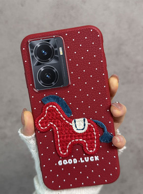 适用于vivoy77手机壳viv0y77e新年款v2219a马年v2166ba红色775g防摔voviy软壳voy女viviy薄款vovoy步步高波点