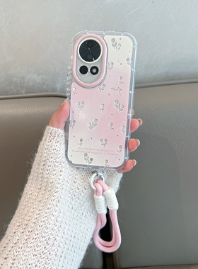 适用于华为nova13手机壳navo12pro小清新ultra花朵12u淡粉novo新款nava女nave镜头全包note防摔por标准版pr0