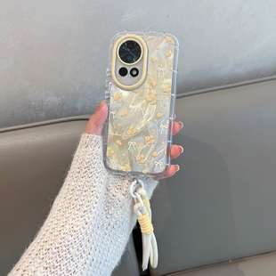 适用于华为nova13手机壳novo12pro新款 女nava12ultra高级感n13小众navo全包防摔nave创意n12por小花朵note12u