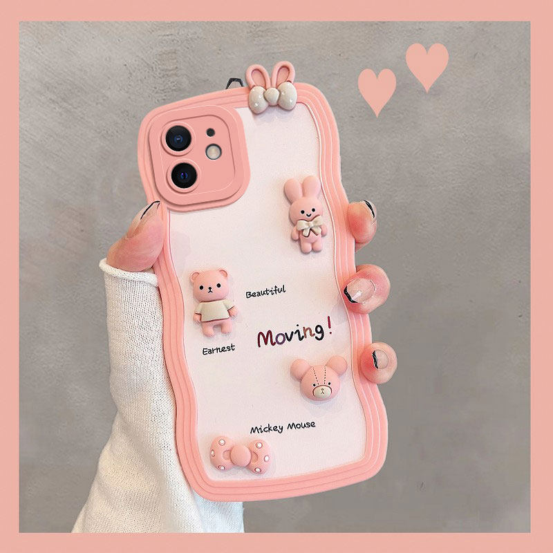 适用iphone11手机壳新款苹果十一可爱立体平果i11卡通女ip11专用ipone