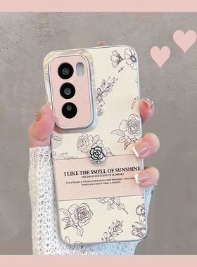 适用于opporeno12手机壳新款0pp0reno12pro女pjv110玫瑰花pjw110镜头全包oppor12por防摔opopreno12p时尚创意